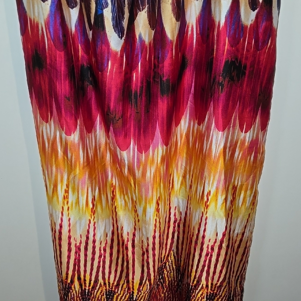 Bisou Bisou Purple and Red Asymmetrical One Shoulder Dress - Picture 7 of 8